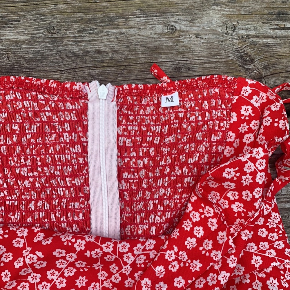 Red Floral Dress - Picture 4 of 4